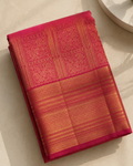 Padmaragini Deep Pink Kanjipuram Silk Saree with Gold Zari